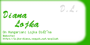 diana lojka business card